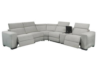 Salon d’Angle 2 Relax Électriques Gris Foncé Grenata Exclu Kit-M !!! reunion pas cher