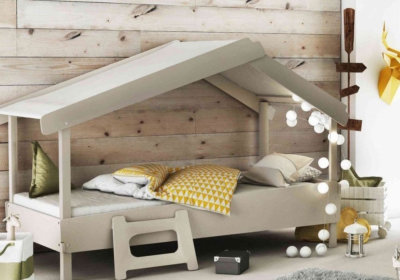 Lit Cabane 90×190 avec Sommier Les Chambres d'Enfants reunion pas cher