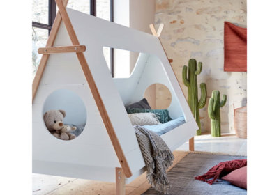 Lit Tipi 90×190 avec Sommier sans Matelas LES BONNES AFFAIRES reunion pas cher