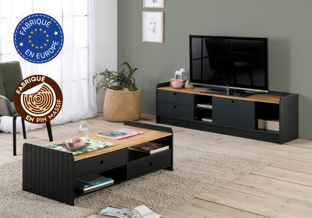 Meuble TV Table de Salon Collection Monte Kit M Meuble TV Table de Salon Collection Monte Kit M