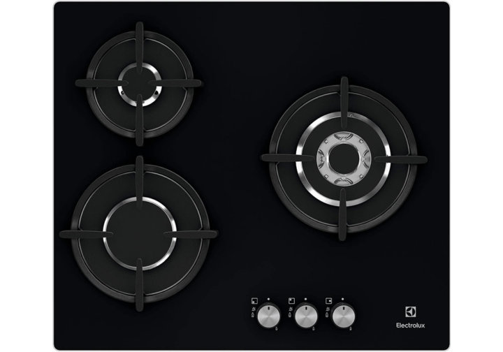 Plaque de Cuisson 3 Feux Gaz Electrolux (EGT6633NOK) KitM