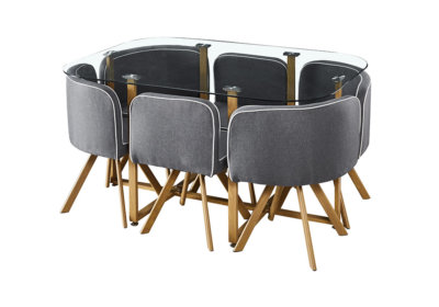Ensemble Table avec 6 Tabourets Graph Les Salles à Manger reunion pas cher
