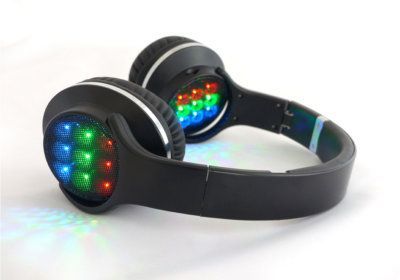 Casque Haut-Parleurs Bluetooth Lumineux (CAQ49 BTH) Mobiles / Tablettes / Casques & Écouteurs reunion pas cher