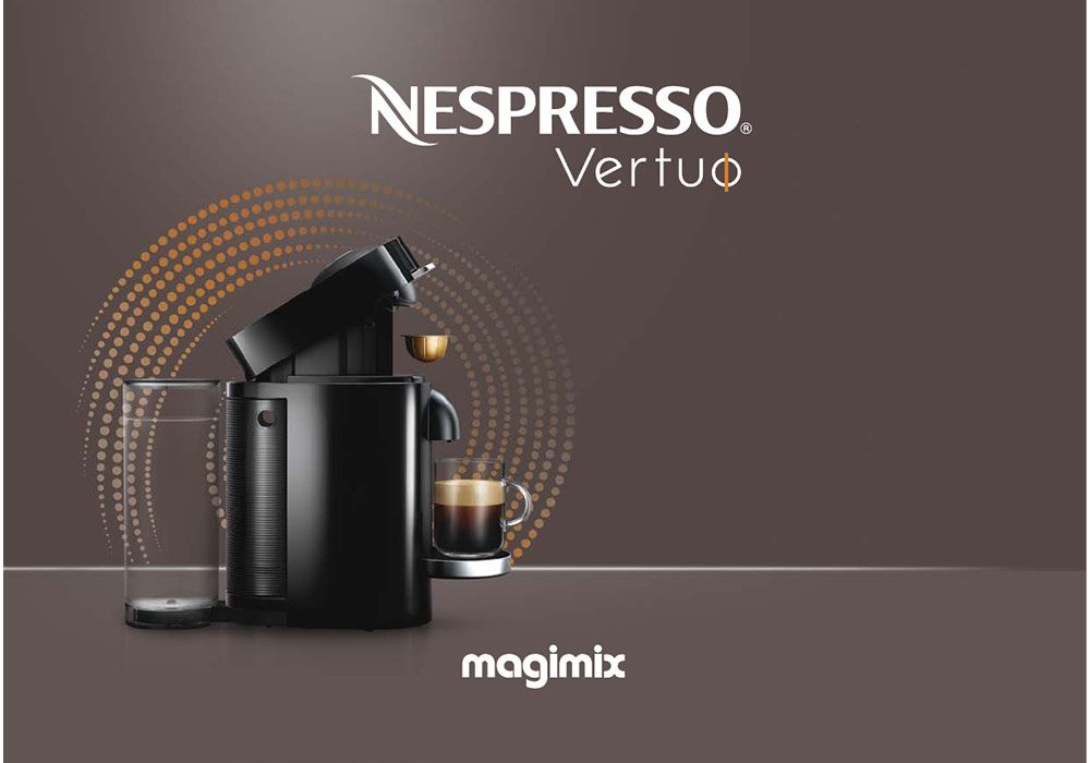 Cafetière à Dosette ou Capsule Nespresso Vertuo Magimix Noir KitM