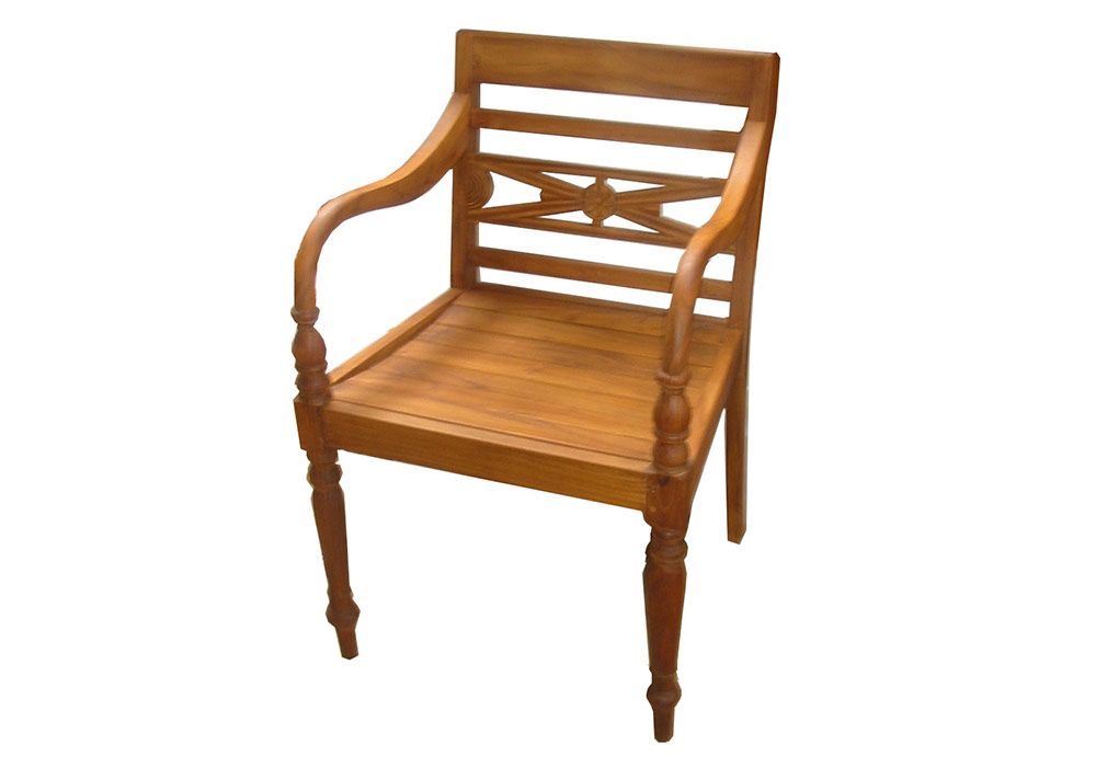 Fauteuil en Bois Teck Massif Classique et Confortable  KitM