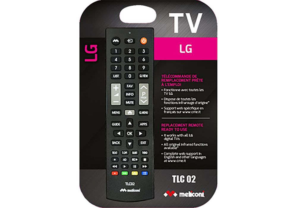 Télécommande TV Pour LG Meliconi (TLC002) - Kit-M