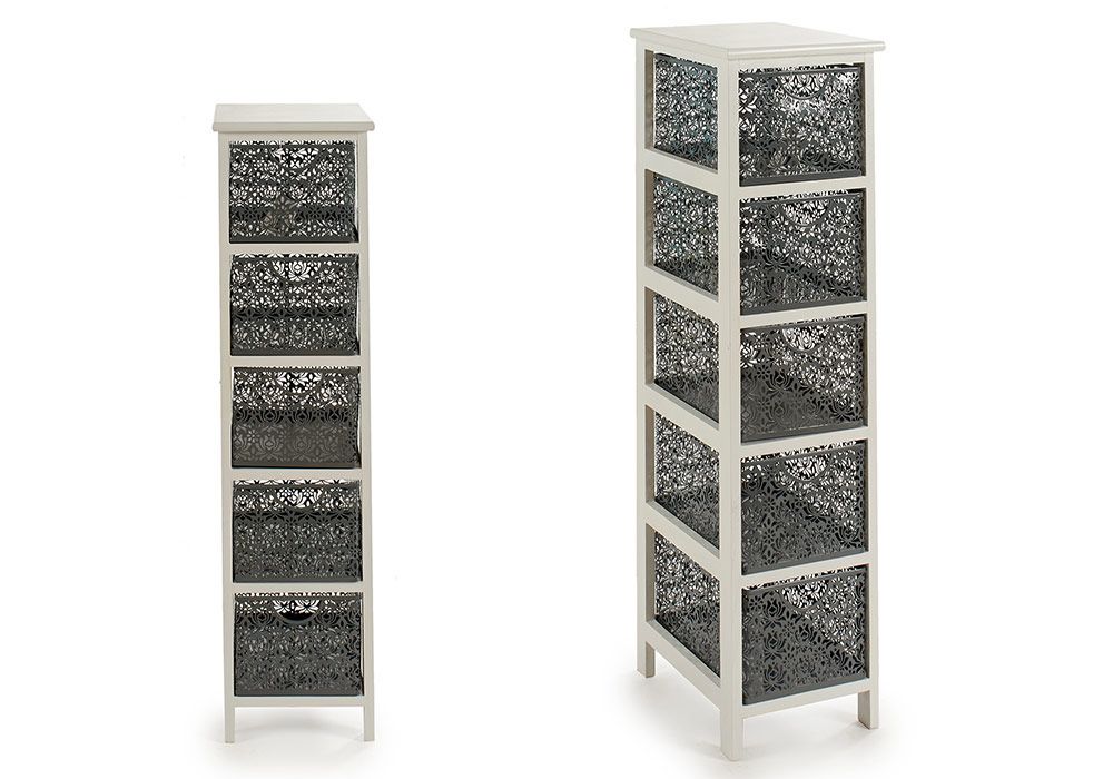 Meuble à tiroirs avec 5 paniers BranQ en anthracite