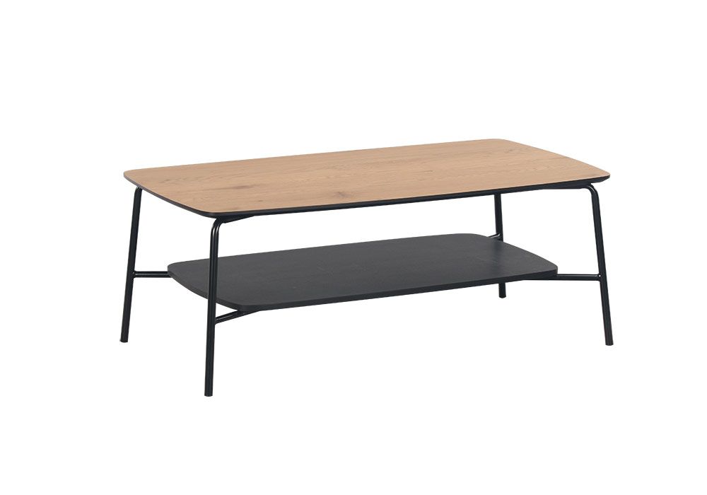 Table de Salon Rectangulaire - piétement en métal noir Kit-M