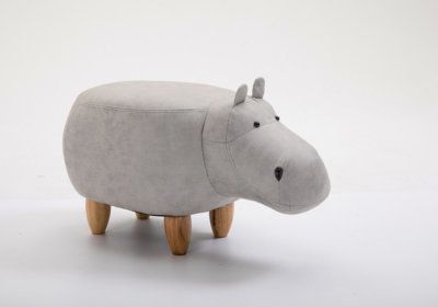 Pouf Enfant Hippopotame Gris Les Chambres d'Enfants reunion pas cher