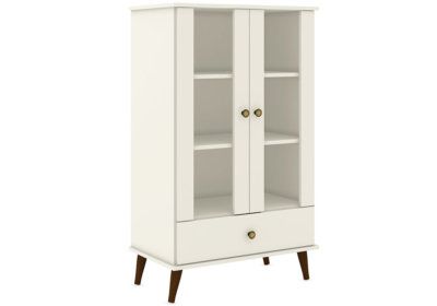 Vitrine 2 Portes 1 Tiroir Scandinave LES BONNES AFFAIRES reunion pas cher