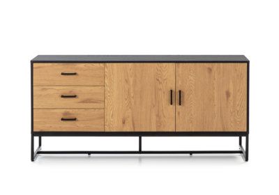 Buffet Bas 2 Portes 3 Tiroirs (Collection Mela) LES BONNES AFFAIRES reunion pas cher