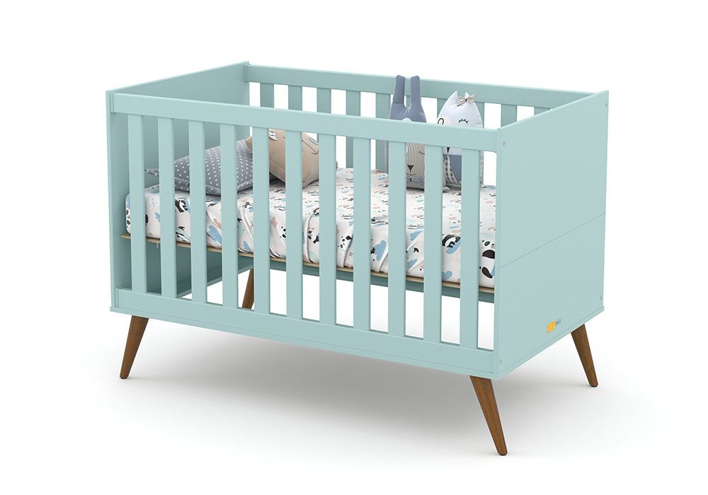 Lit Bebe Gold Facade Mdf Satine Couleur Blanc Gris Rose Ou Vert Kit M