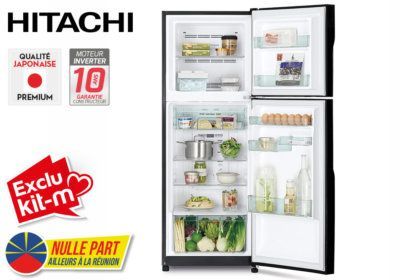 Réfrigérateur 2 Portes 203L Hitachi (RH241PRU0) Exclu Kit-M !!! reunion pas cher