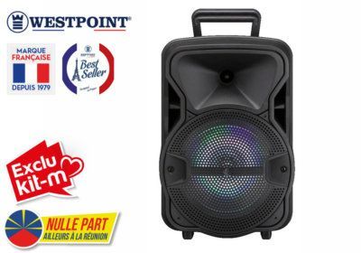 Enceinte Bluetooth Lumineuse Westpoint (WTSO-10121.R) Exclu Kit-M !!! reunion pas cher