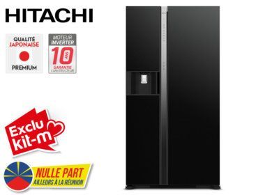 Réfrigérateur Américain 2 Portes Hitachi (R-SX700GPRU0 GBK) Exclu Kit-M !!! reunion pas cher