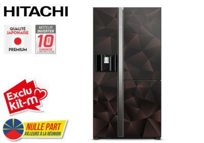 Réfrigérateur Américain 3 Portes Ouverture Automatique Hitachi (R-M700VAGRU9X-2GBZ) Exclu Kit-M !!! reunion pas cher