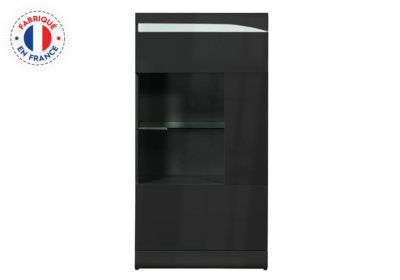 Vitrine 1 Porte (Collection Ovio Noir) LES BONNES AFFAIRES reunion pas cher