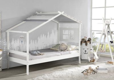 Lit Cabane 90x190cm avec Sommier Les Chambres d'Enfants reunion pas cher