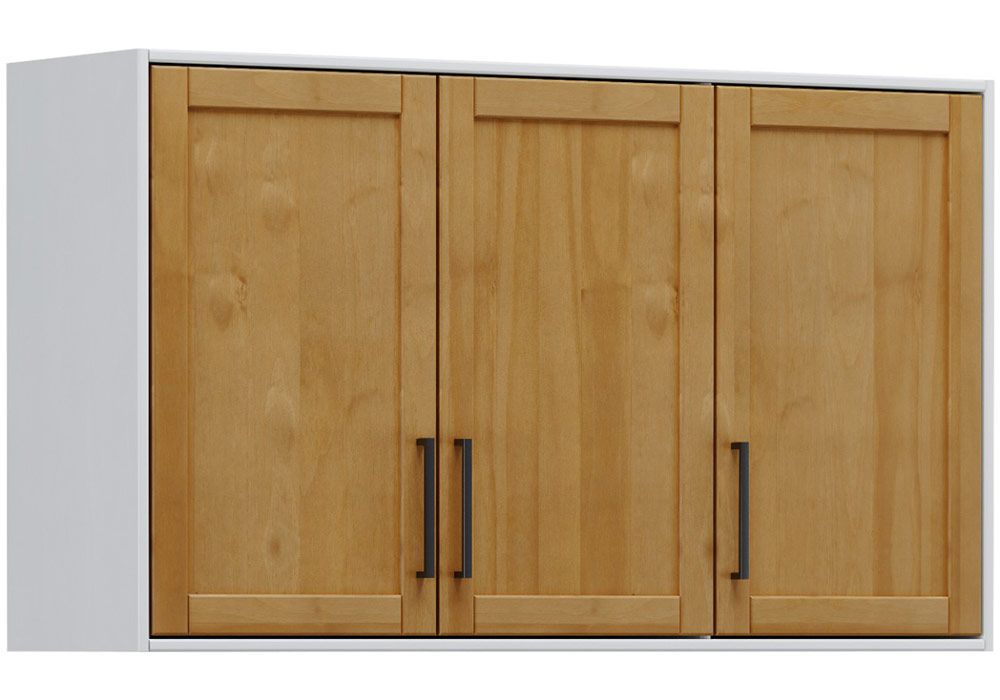 Meuble Sous-évier Cuisine 3 Portes 2 Compartiments - Bois Blanc 120x50x85 Cm, Modulaire Shally Dogan - 9