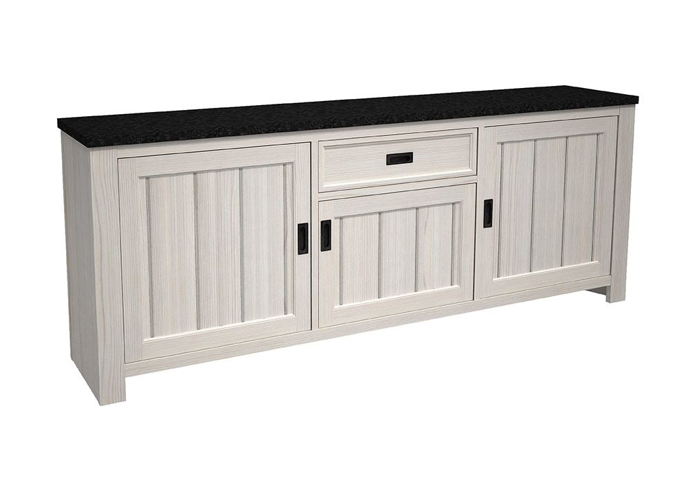 Meuble Bas 3 Portes 1 Tiroir (Collection Michigan) Prix exceptionnel KitM