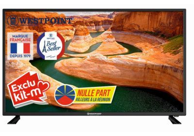 Pack Support TV + TV LED 43″109cm Westpoint (TEK-43F22SM) Les Téléviseurs reunion pas cher
