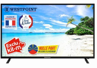Pack Support TV + TV LED 50″127cm Westpoint (TEK-50G22SM) Exclu Kit-M !!! reunion pas cher