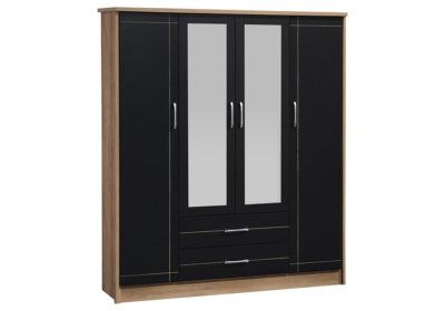 Armoire 3 Portes Coulissantes avec Miroir Les Armoires, Commodes & Chevets reunion pas cher