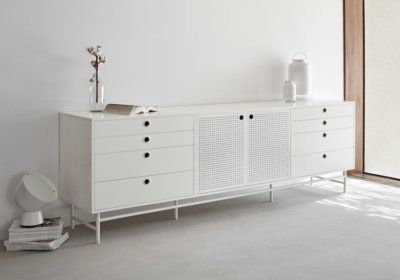 Buffet Bas 2 Portes 8 Tiroirs Teulat Punto LES BONNES AFFAIRES reunion pas cher
