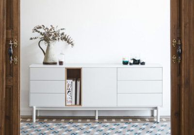 Buffet Bas 1 Porte 6 Tiroirs Teulat Corvo LES BONNES AFFAIRES reunion pas cher