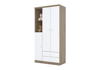 Armoire 3 Portes 2 Tiroirs Les Chambres d'Enfants reunion pas cher