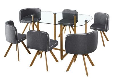 Ensemble Table avec 6 Tabourets Graph Les Salles à Manger reunion pas cher