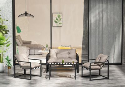 Salon de Jardin Shark Les Salons & Fauteuils reunion pas cher
