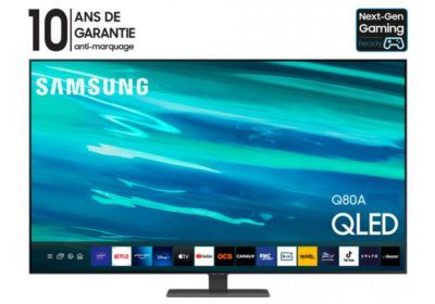 QLED FULL LED 4K HDR 10+ 140cm Samsung (QE65Q80A) Les Téléviseurs reunion pas cher