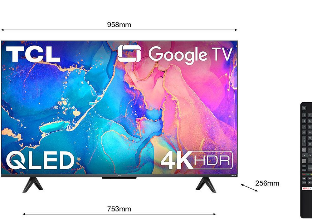 QLED 4K HDR 10+ 108cm TCL (43C635) Sélection Coupe du Monde reunion pas cher