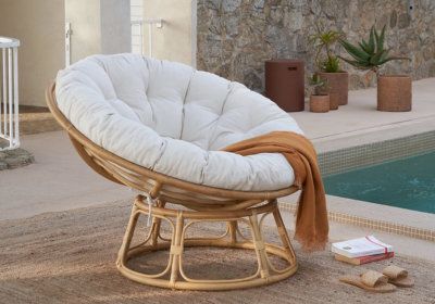 Loveuse en Rotin Naturel Les Jardins & Terrasses reunion pas cher