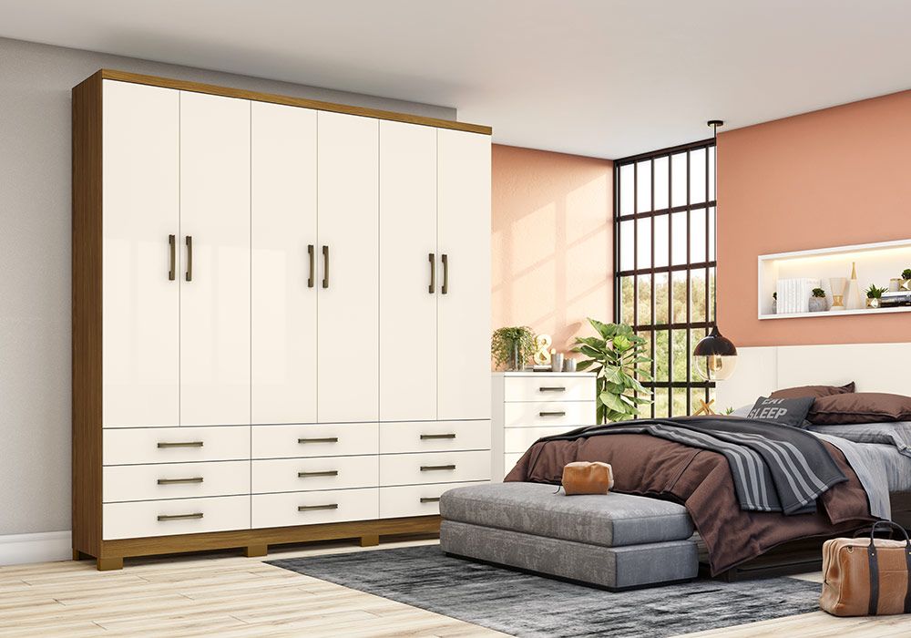 D150-127-LARA-06-DOORS-WARDROBE-NATUREOFF-WHITE-(4) acheter armoire st pierre 974 REUNION