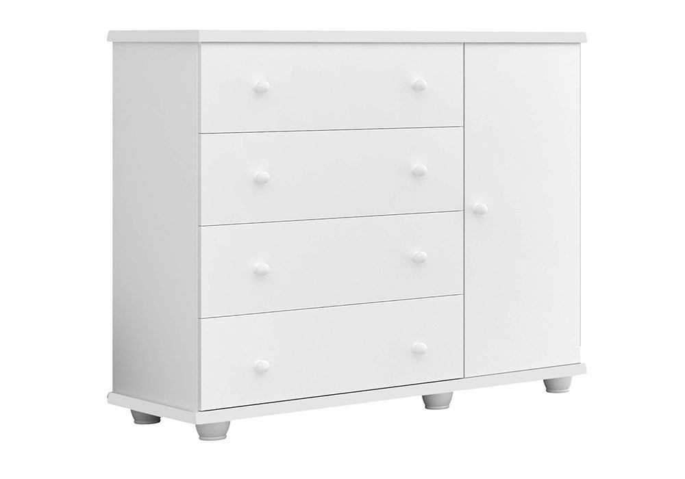 Commode 4 Tiroirs 1 porte Nina Les Chambres à Coucher reunion pas cher