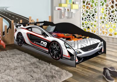 Lit 90x190cm Racing Rouge Les Chambres d'Enfants reunion pas cher