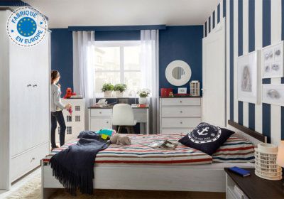 Lit Enfant Scandinave avec Protection 90x190CM Les Chambres d'Enfants Les meubles qu'on aime !