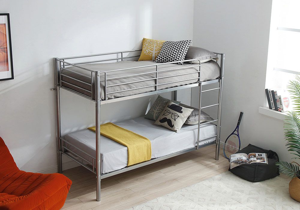 Lit Superposé Métal Twinny Les Chambres d'Enfants reunion pas cher