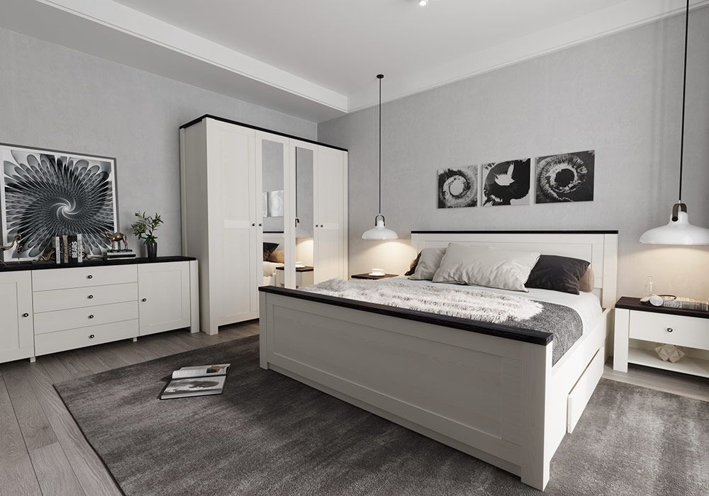 Lit 160x200cm (Collection Antverpen) Les Chambres à Coucher reunion pas cher