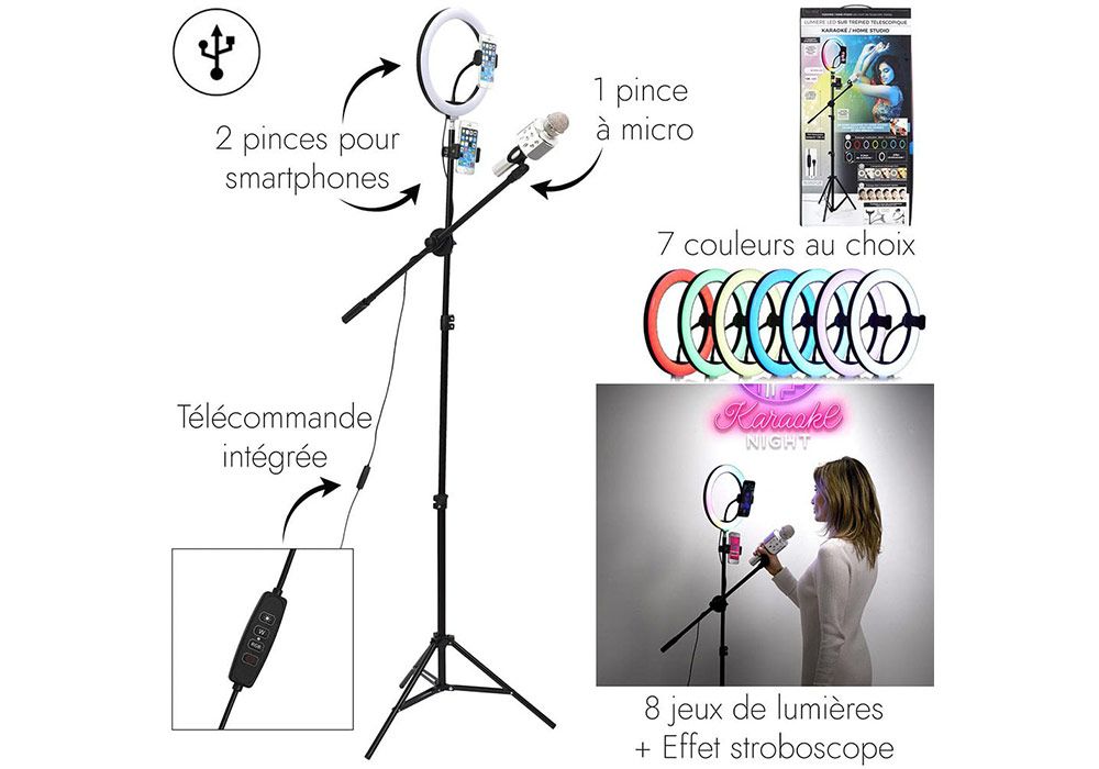 Trépied Lumière LED Photo Vidéo Karaoké LES BONNES AFFAIRES Les meubles qu'on aime ! 2