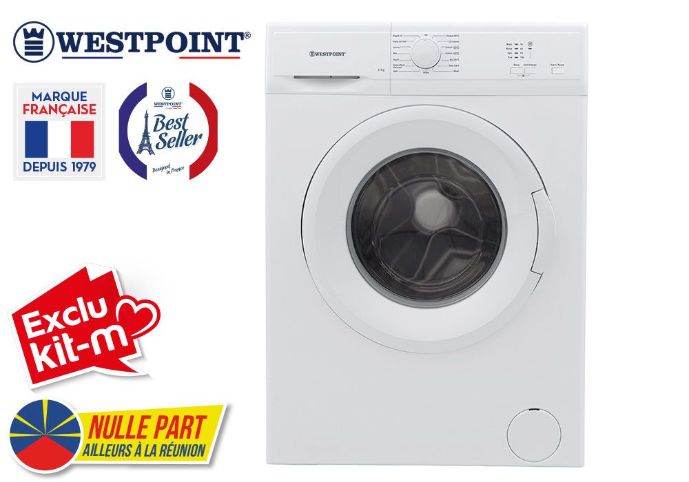 Lave-Linge 6KG Westpoint (WMI610D21) Fiabilité et Qualité - Kit-M