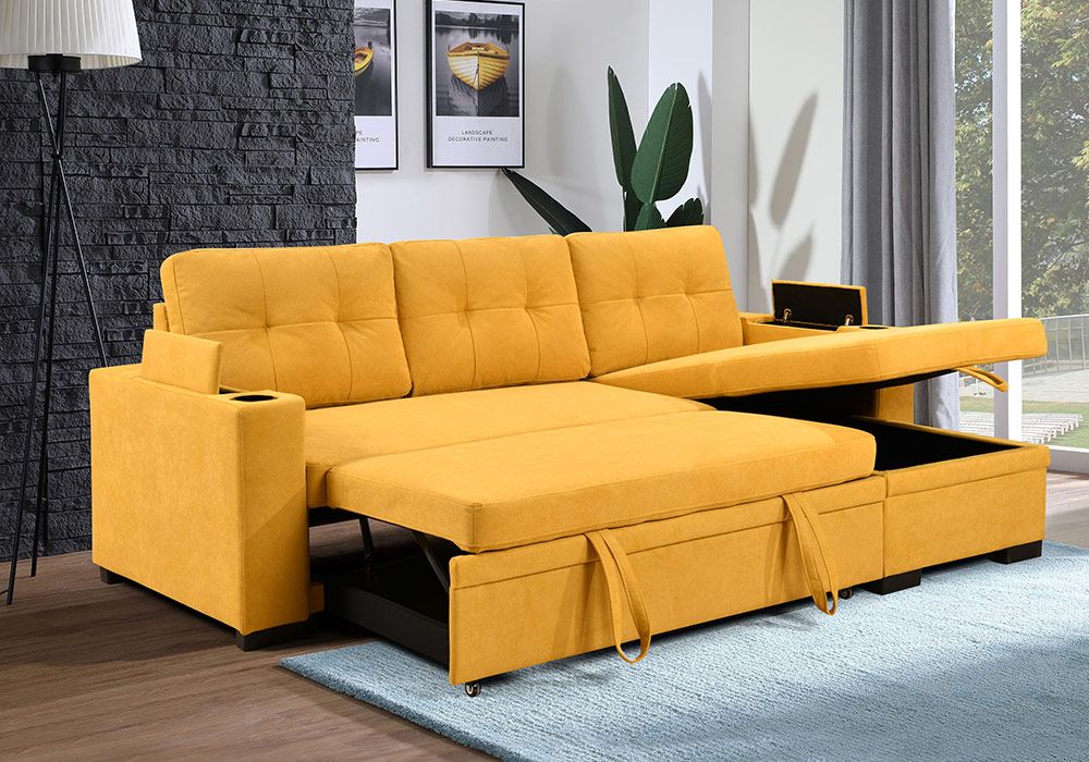 Salon d’Angle Convertible H876 Les Angles reunion pas cher