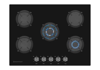 Plaque de Cuisson Vitrée 5 Feux Gaz Westpoint ( WGUM-75018.NGC) Exclu Kit-M !!! reunion pas cher