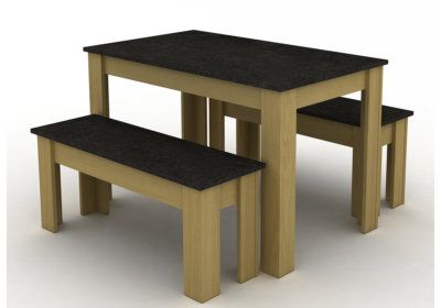 Ensemble Table avec 2 Bancs Emma Les Salles à Manger reunion pas cher