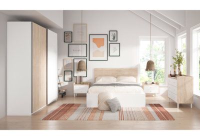 Lit 140x190cm (Collection Sahara) Les Chambres à Coucher reunion pas cher