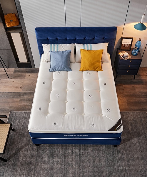 Lit 160x200x33cm Jean-Louis Scherrer BED Bleu (HB001) Jean-Louis Scherrer Literie reunion pas cher