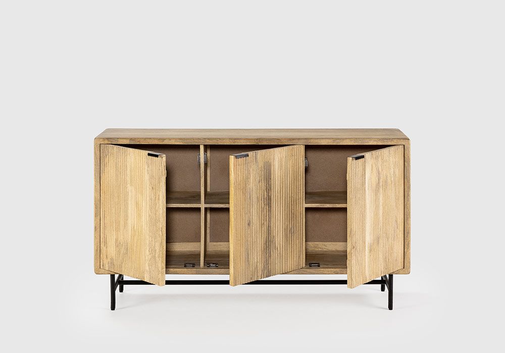Buffet Bas 3 Portes en Bois de Manguier (Collection Mundra) Les Meubles en Bois de Manguier reunion pas cher