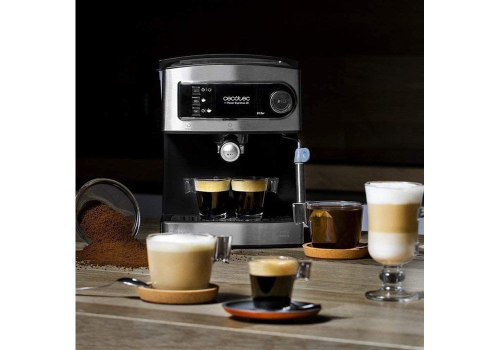 Cecotec Cafetière Espresso Compacte Power Espresso 20 Pecan. 1100 W, 20 Bars, Système